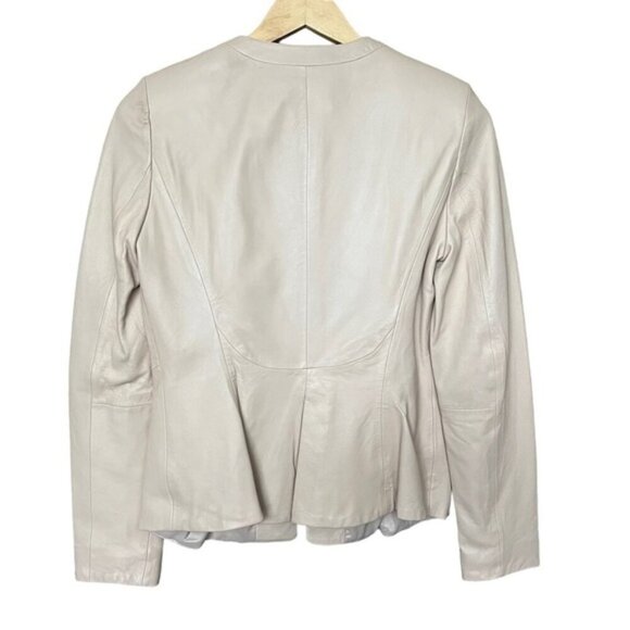 NWT Zara 100% Sheep Leather Jacket Front Zip Women Size Small - Picture 4 of 13